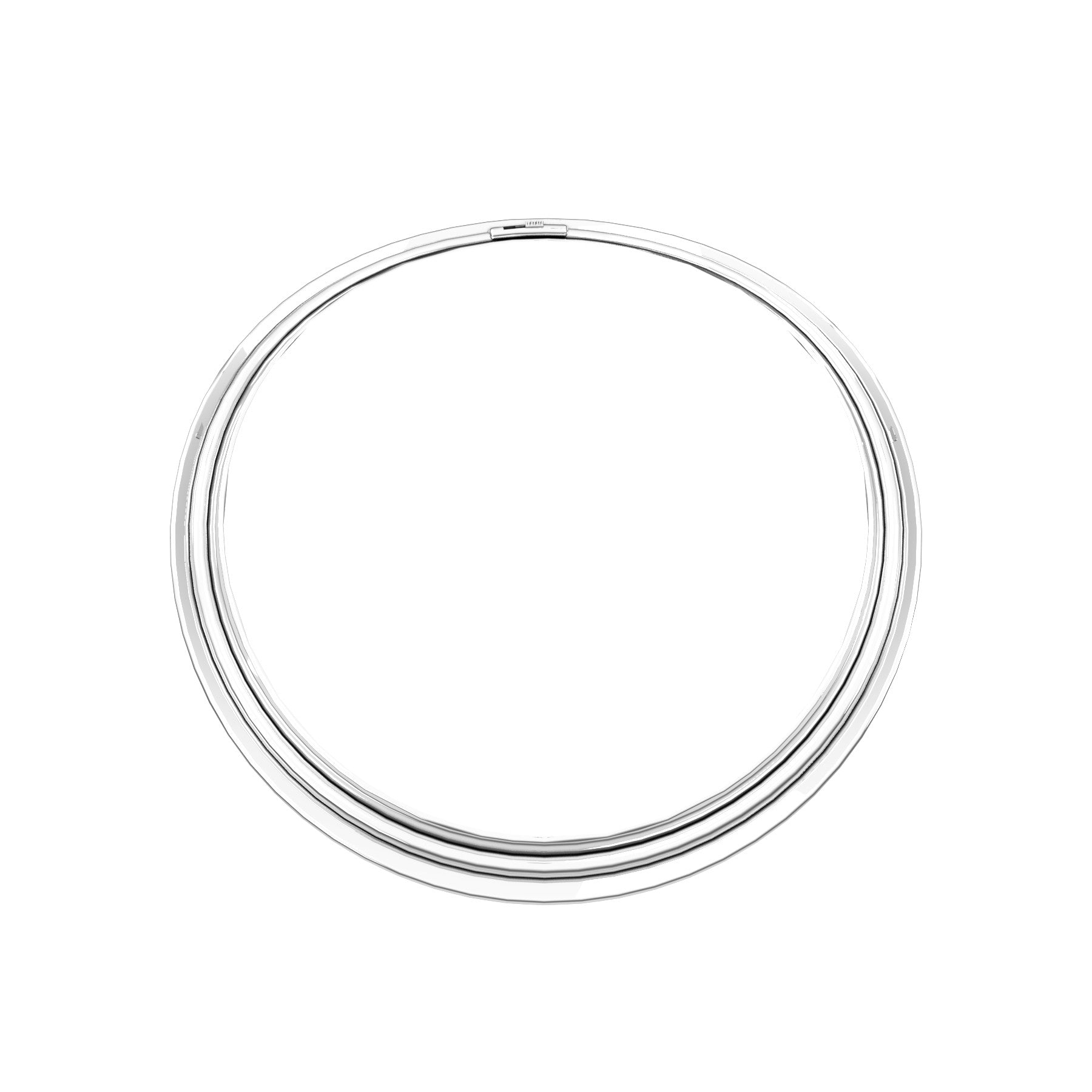 bobo rigid necklace, sterling silver, weight about 60 g. (2.11 oz) width 13,7 mm max