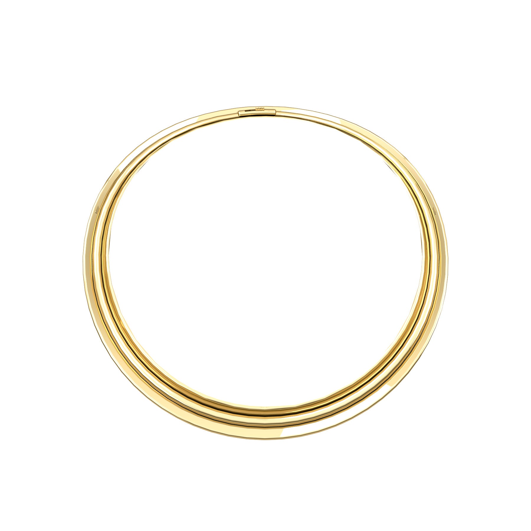 bobo rigid necklace, 18 K yellow gold, weight about 88 to 96 g. (3.03 to 3.38 oz) width 13,7 mm max
