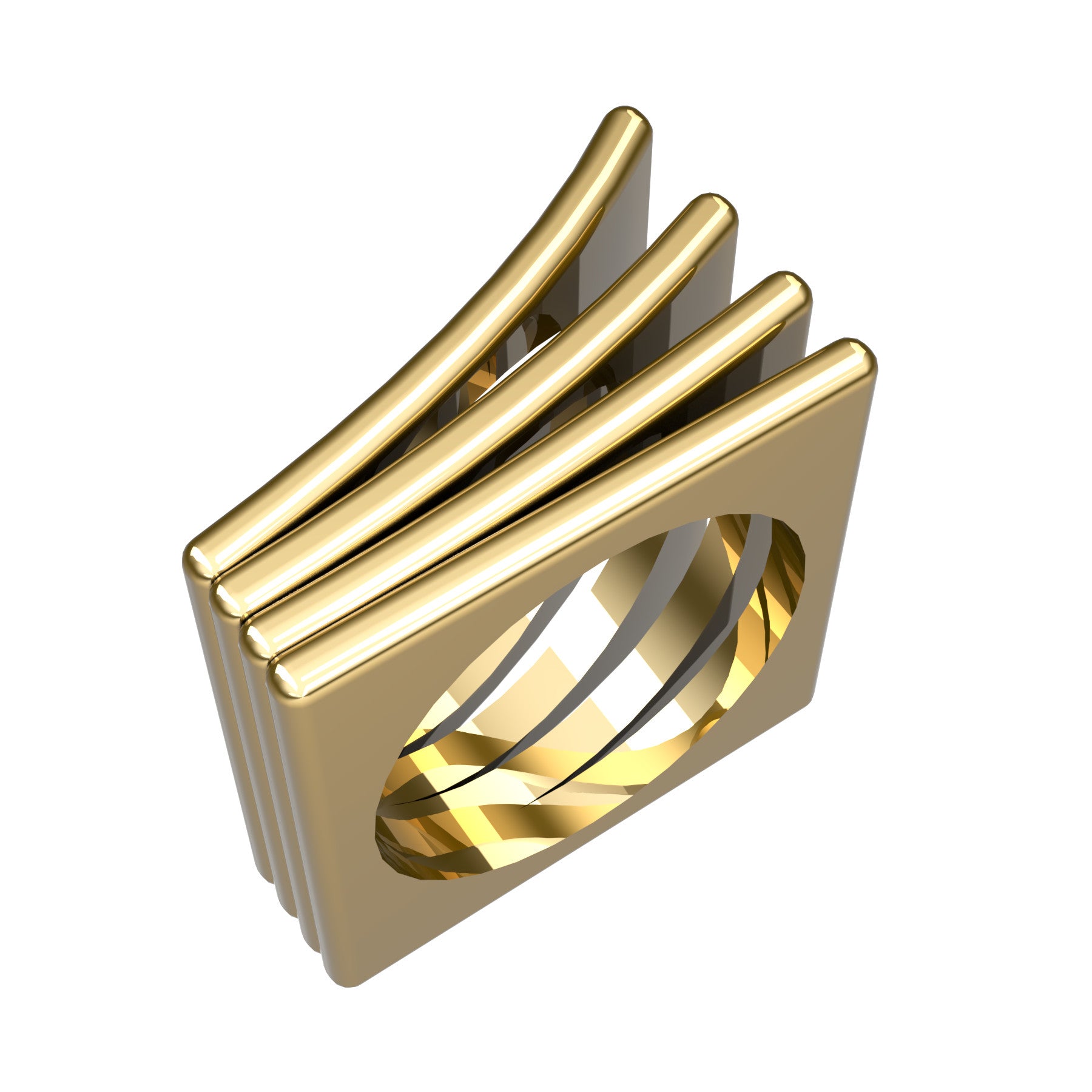 band ring, 18 K yellow gold, weight about 20,8 g. (0,73 oz), width 8,7 mm max