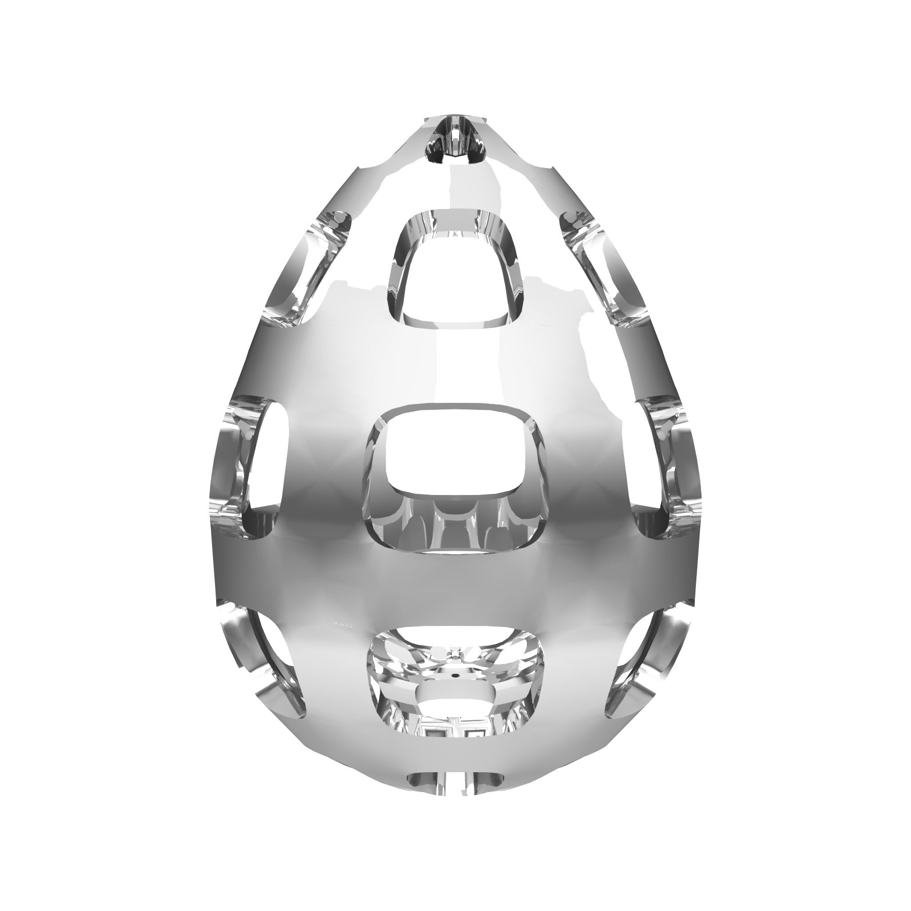 egg bomb pendant, 18 K white gold, weight about 17,9 g (0.63 oz), size 28,5x28,5x29,9 mm
