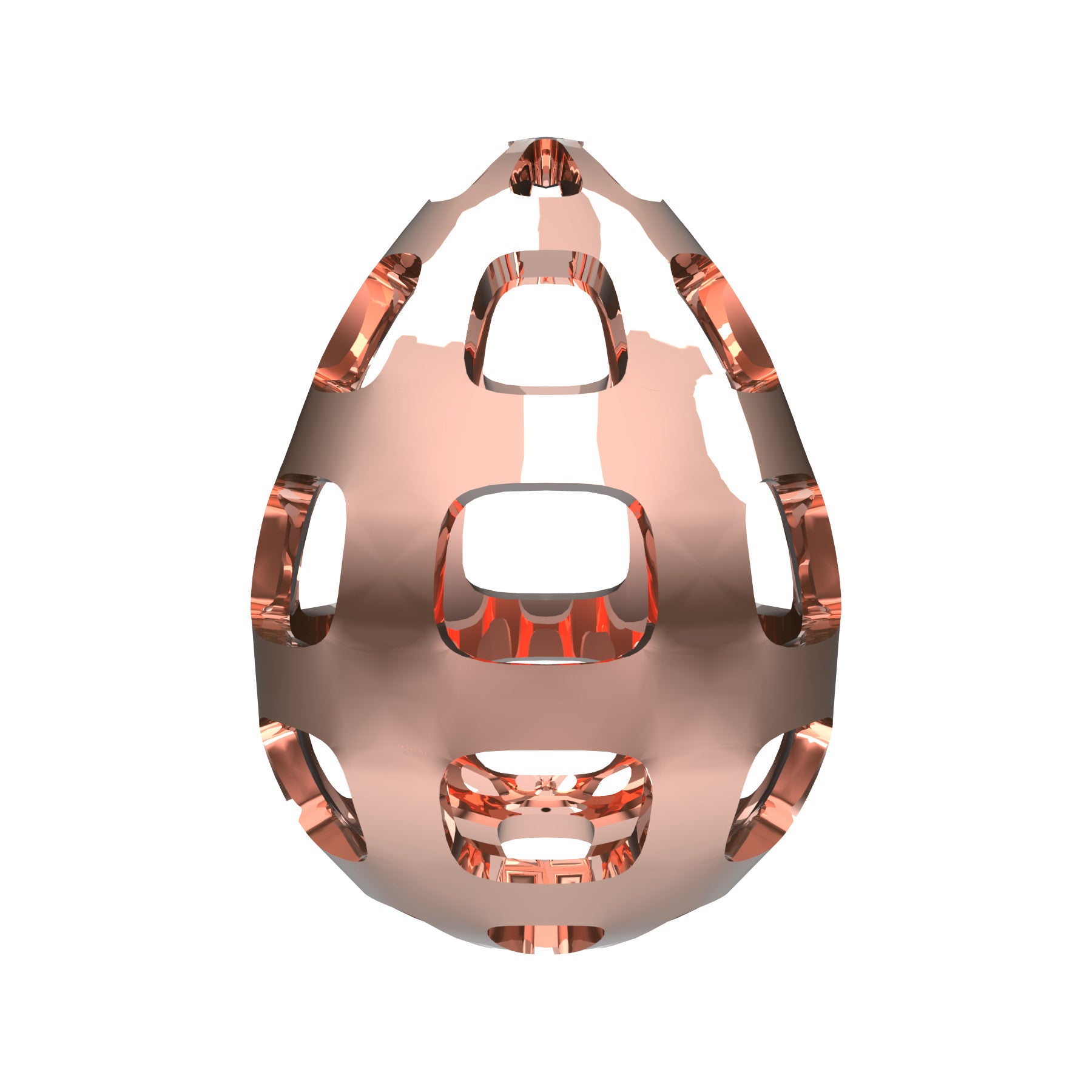 egg bomb pendant, 18 K pink gold, weight about 16,8 g (0.59 oz), size 28,5x28,5x29,9 mm