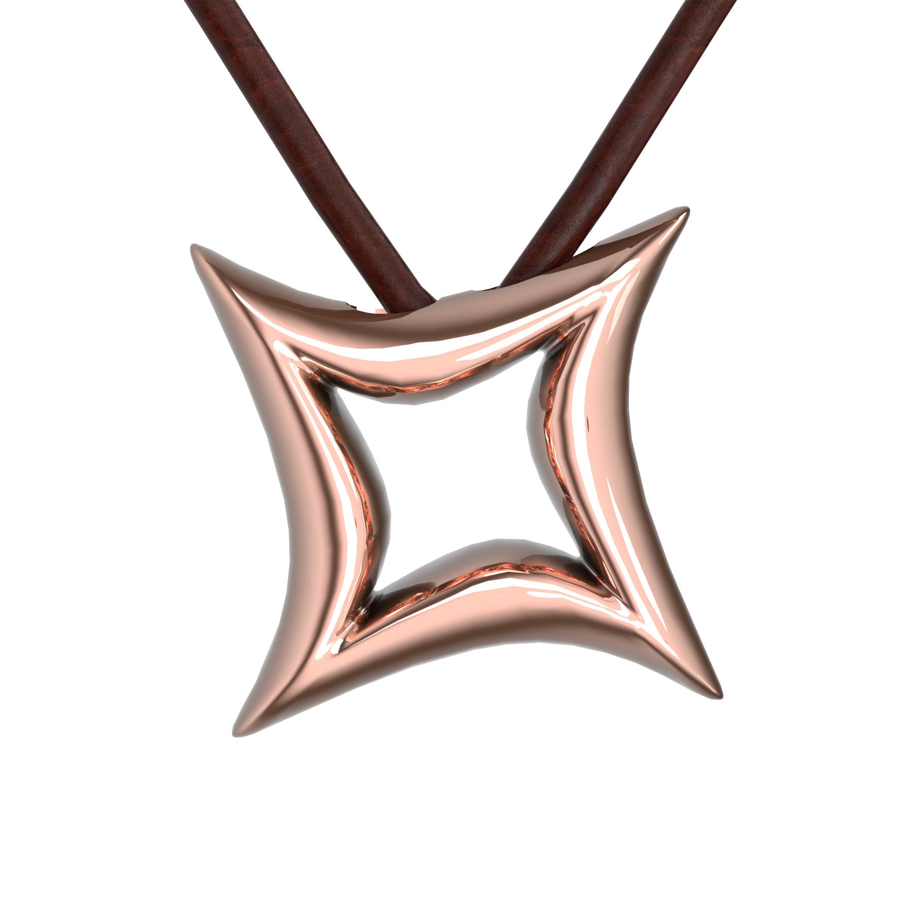 etoile bizarre pendant,18 K pink gold, weight about 7,0 g. (0.24 oz), size 24,3x24,3x5,7 mm