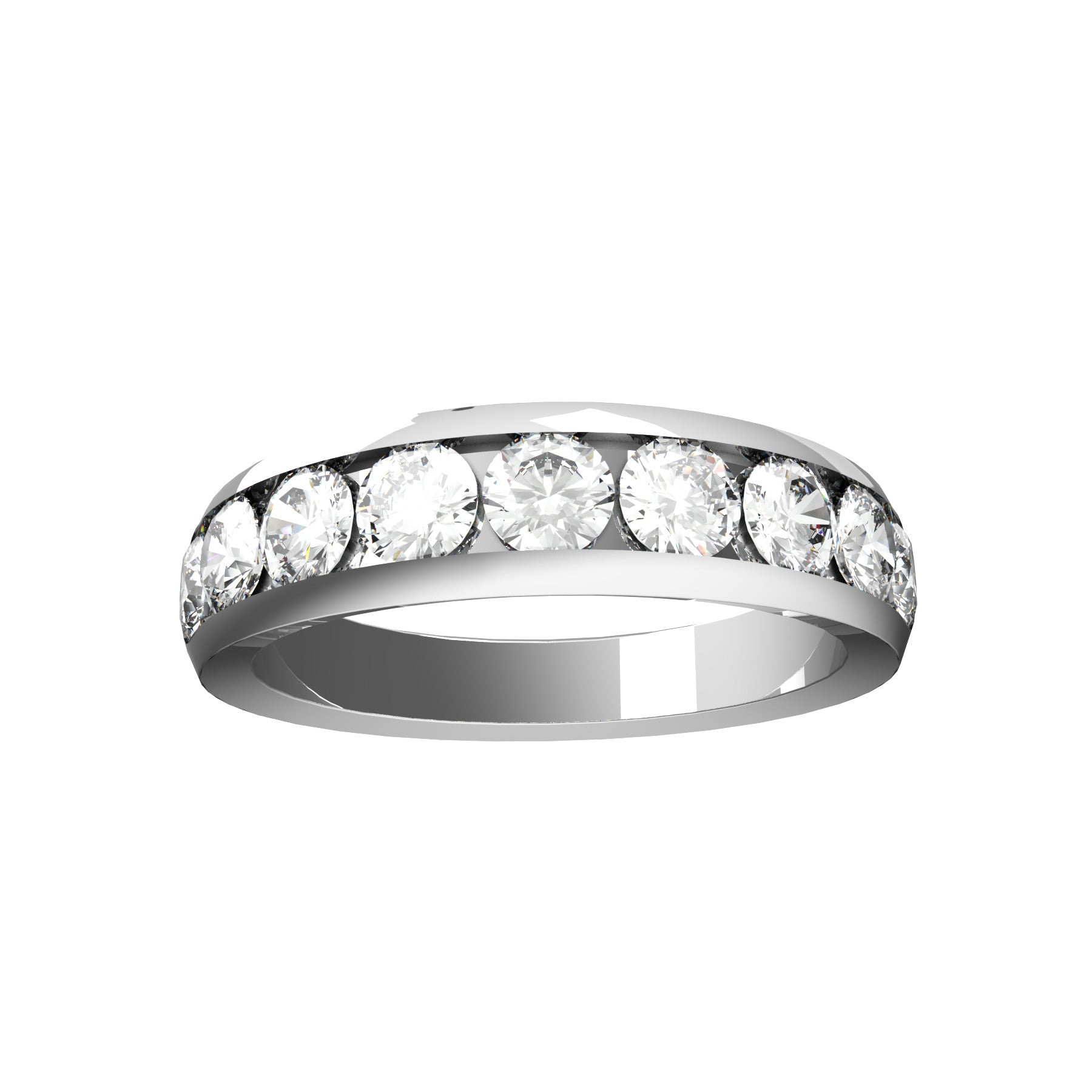 Everlasting half wedding band, 5,00 mm