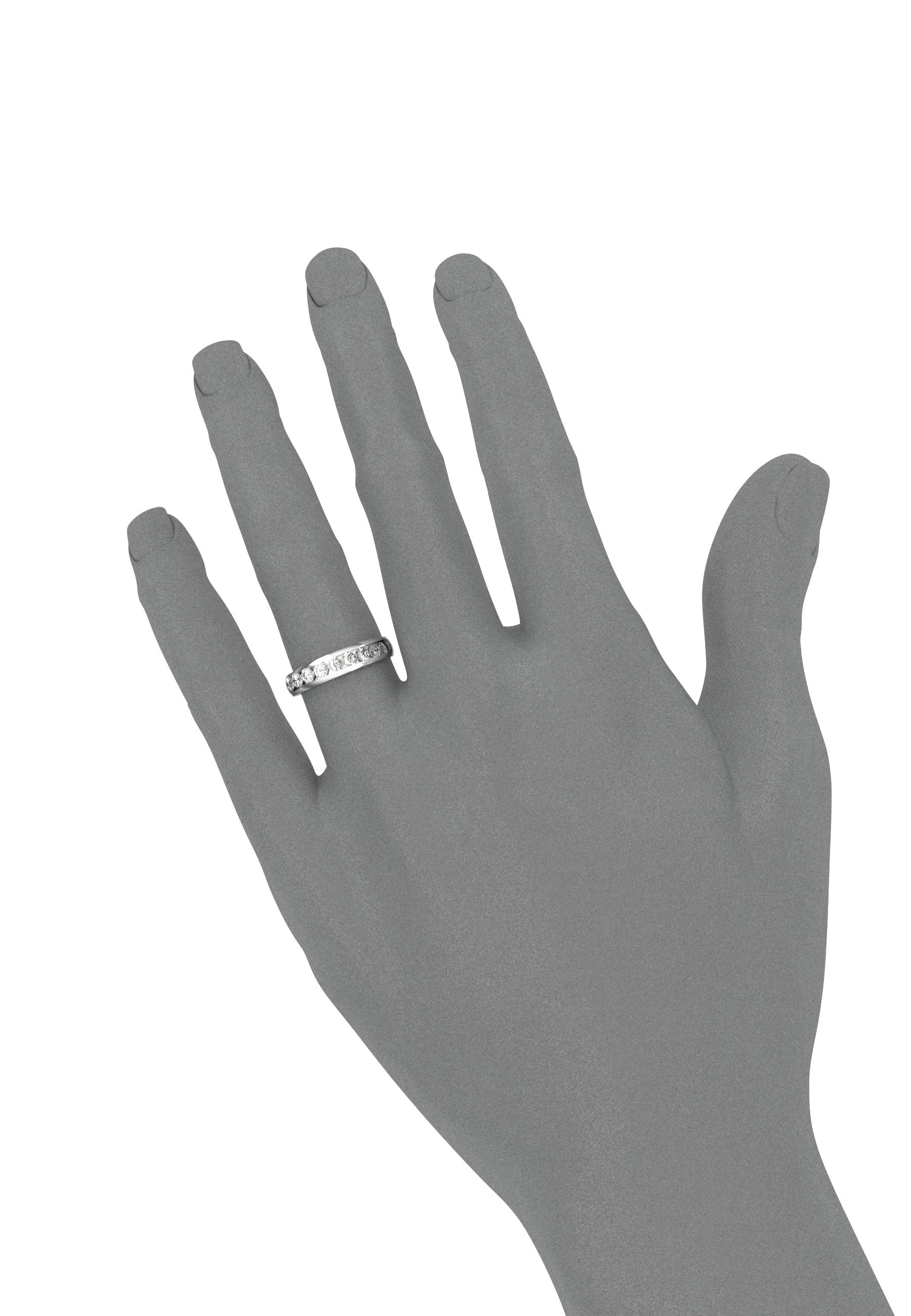 Everlasting half wedding band, 4,20 mm