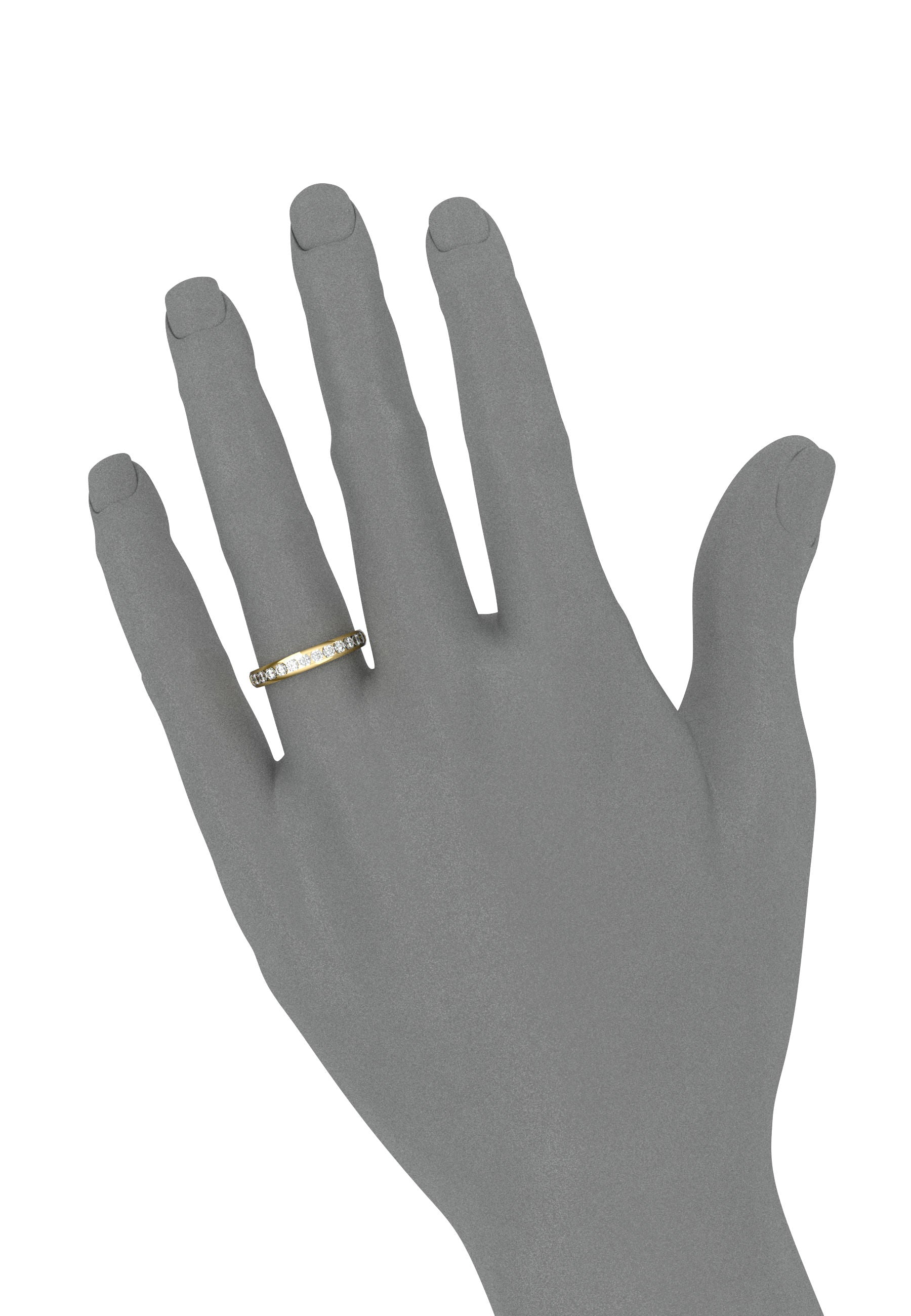 Everlasting half wedding band, 3,20 mm