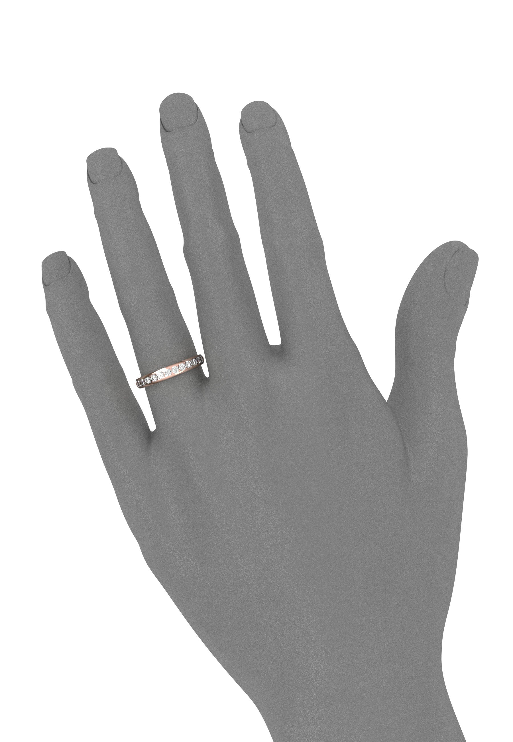 Everlasting half wedding band, 3,20 mm
