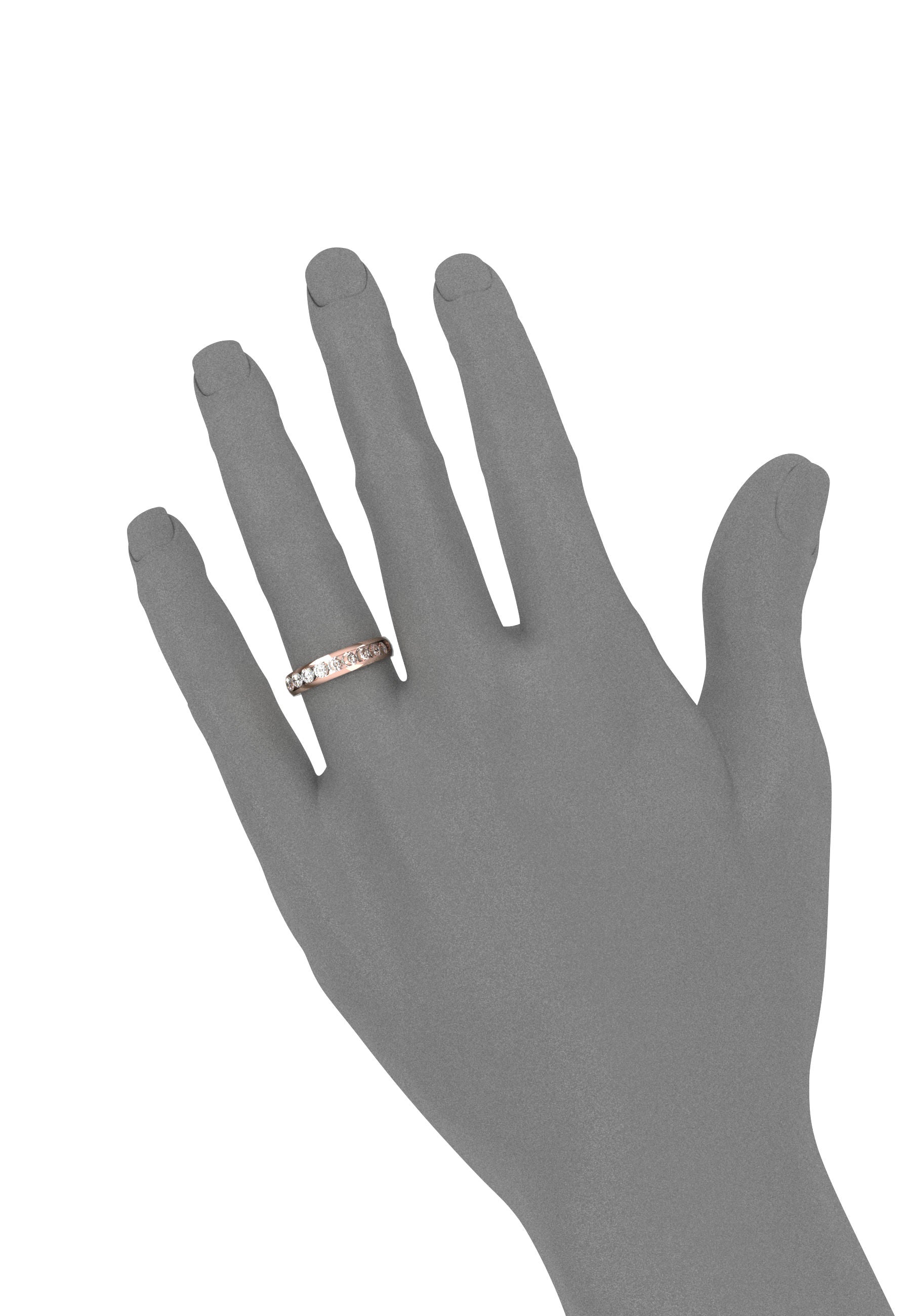 Everlasting half wedding band, 4,20 mm