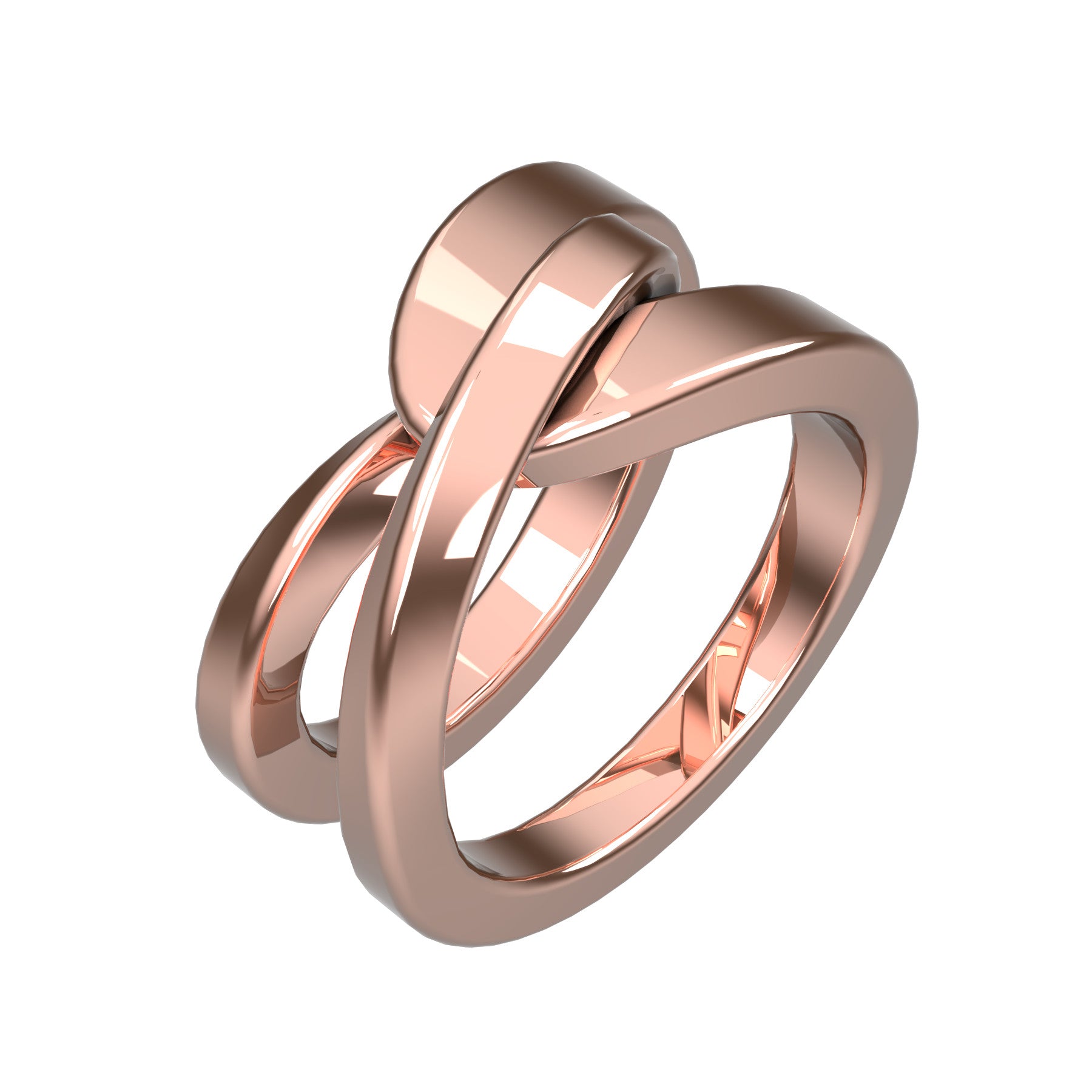 Lier ring, 18 k pink gold, weight about 14,2 g (0.50 oz), width 12,3 mm max