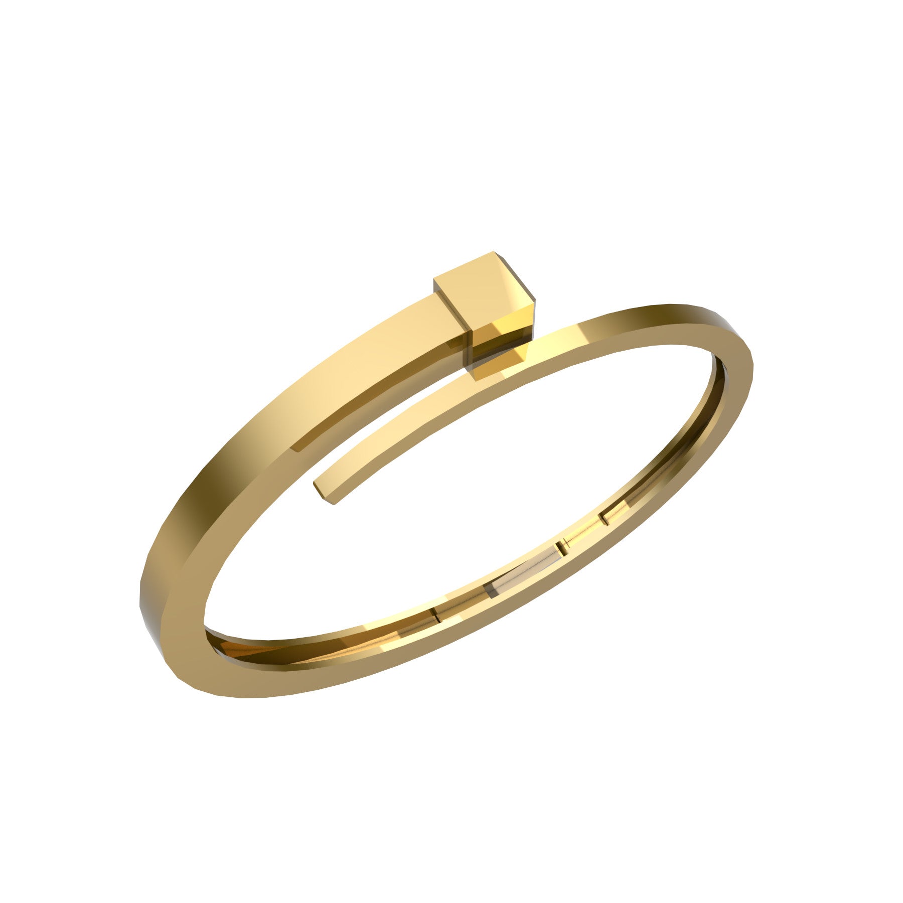 lucky nail bracelet, 18 K yellow gold, weight about 32,8 to 49,4 g (1.16 to 1.74 oz), width 8 mm max
