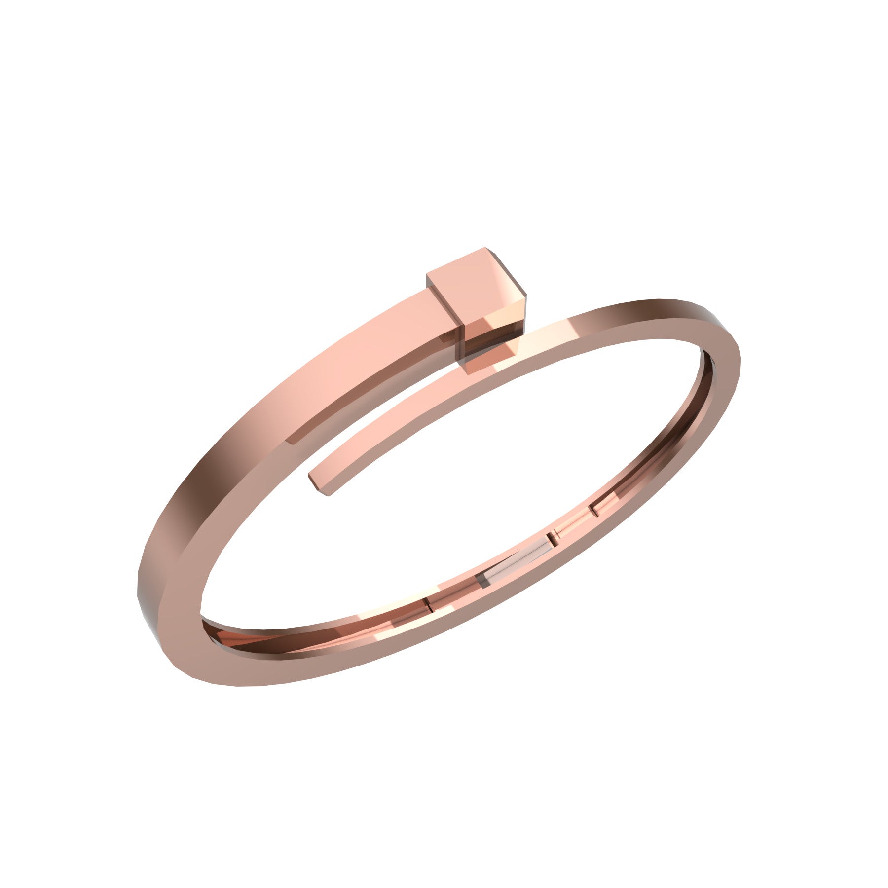 lucky nail bracelet, 18 K pink gold, weight about 32,8 to 49,4 g (1.16 to 1.74 oz), width 8 mm max