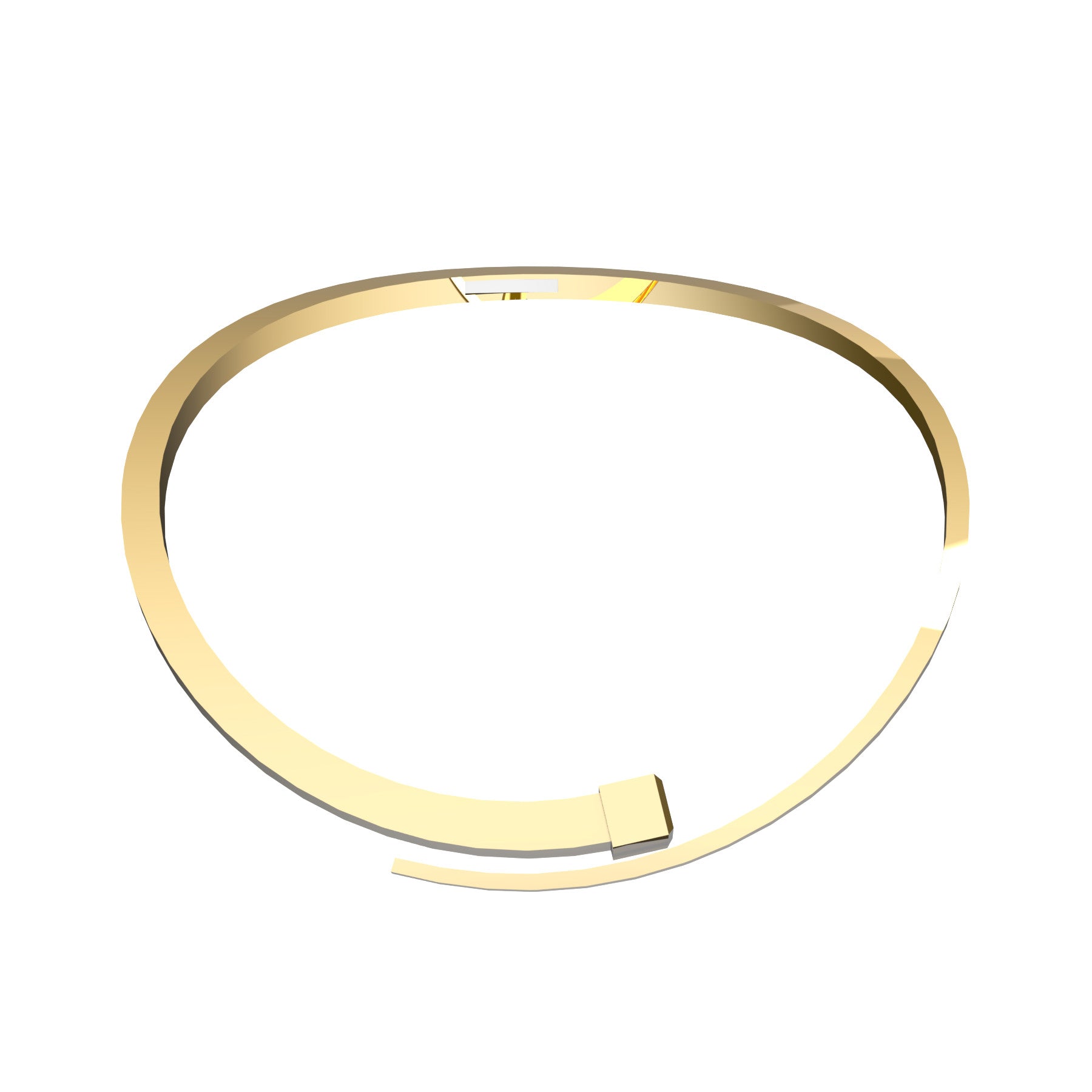 lucky nail necklace, 18 K yellow gold, weight about 55,3 to 71,0 g (1.95 to 2.50 oz), width 8 mm max