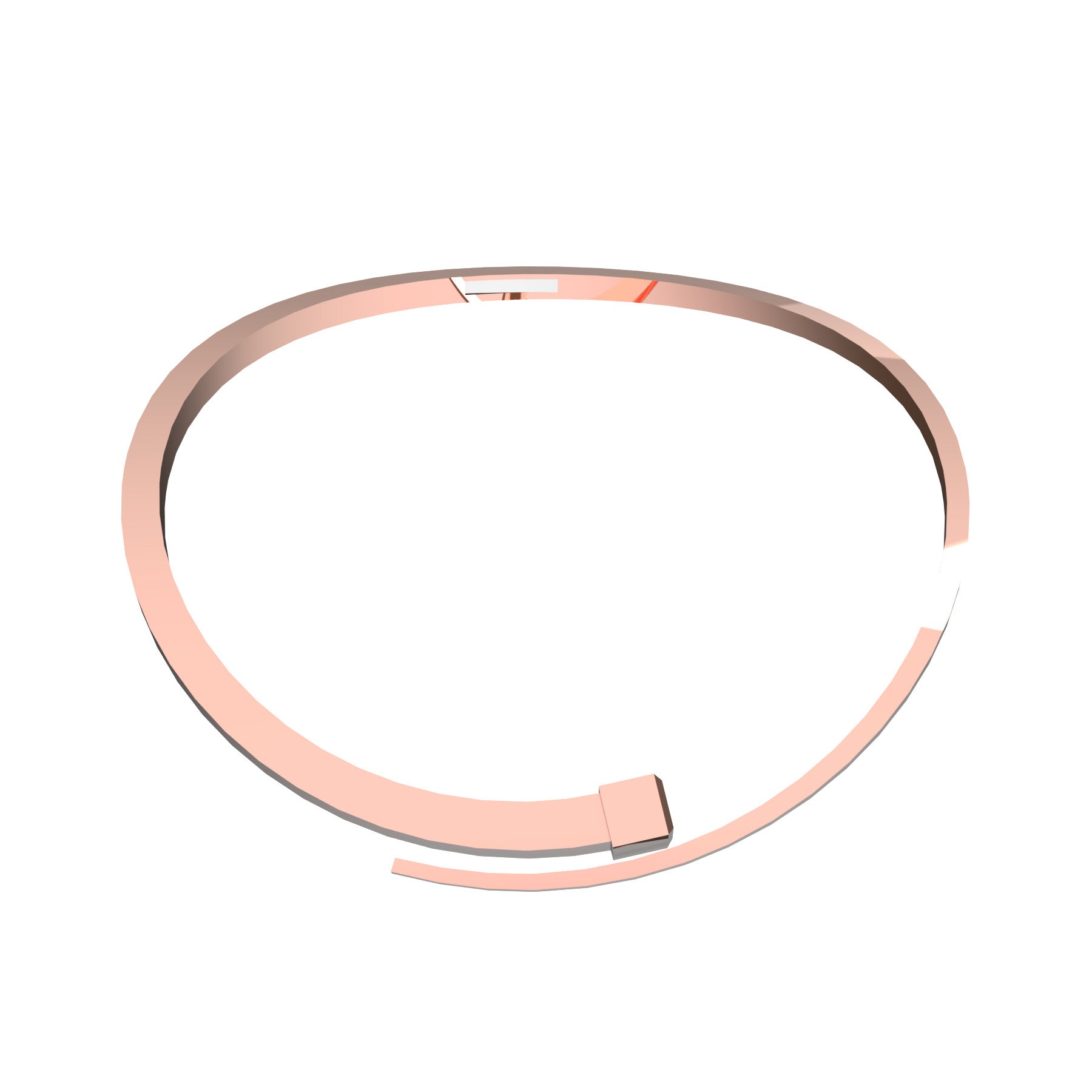 lucky nail necklace, 18 K pink gold, weight about 55,3 to 71,0 g (1.95 to 2.50 oz), width 8 mm max