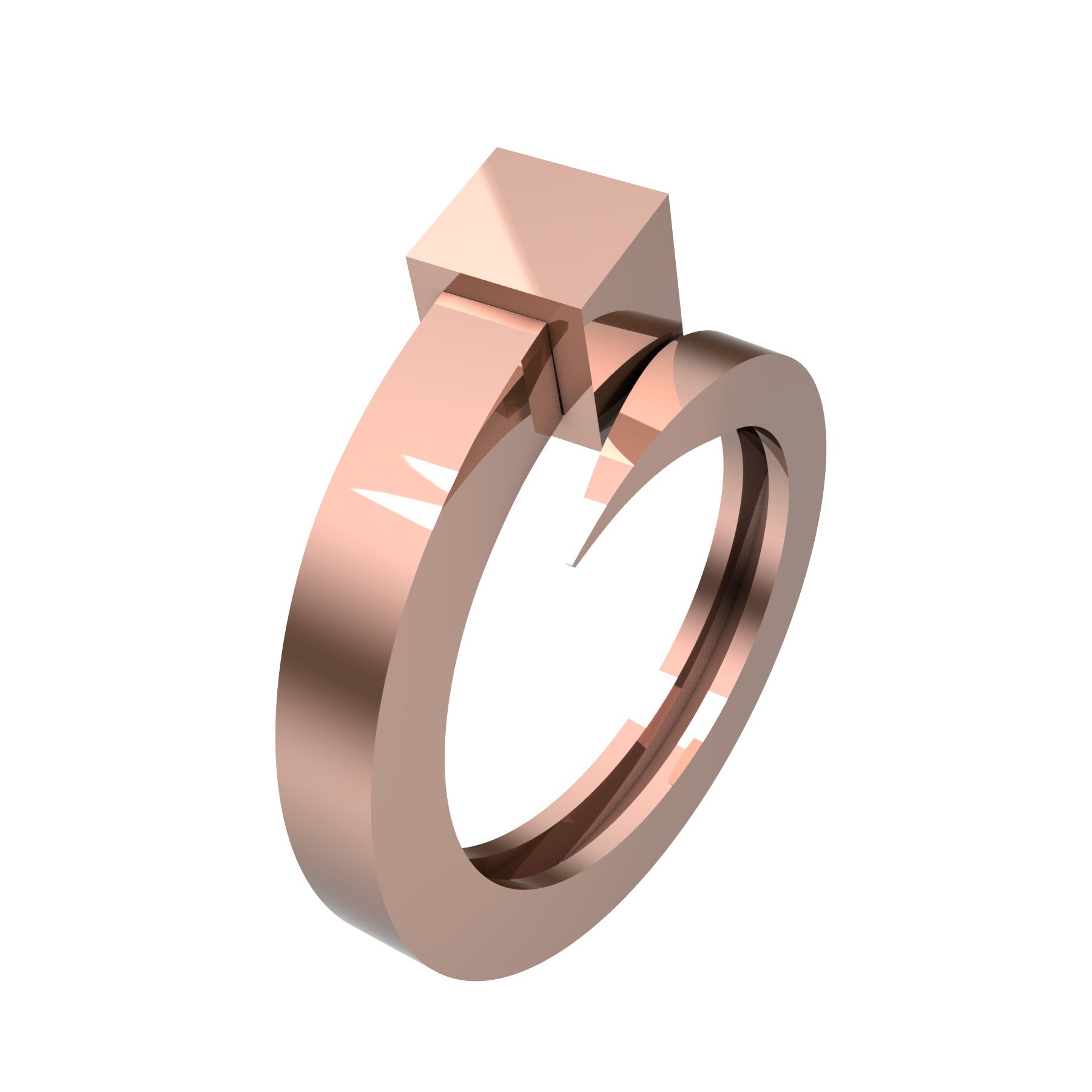 lucky Nail Ring, 18 k pink gold weight  about 8,00 g (0,28 oz); width 8,70 mm