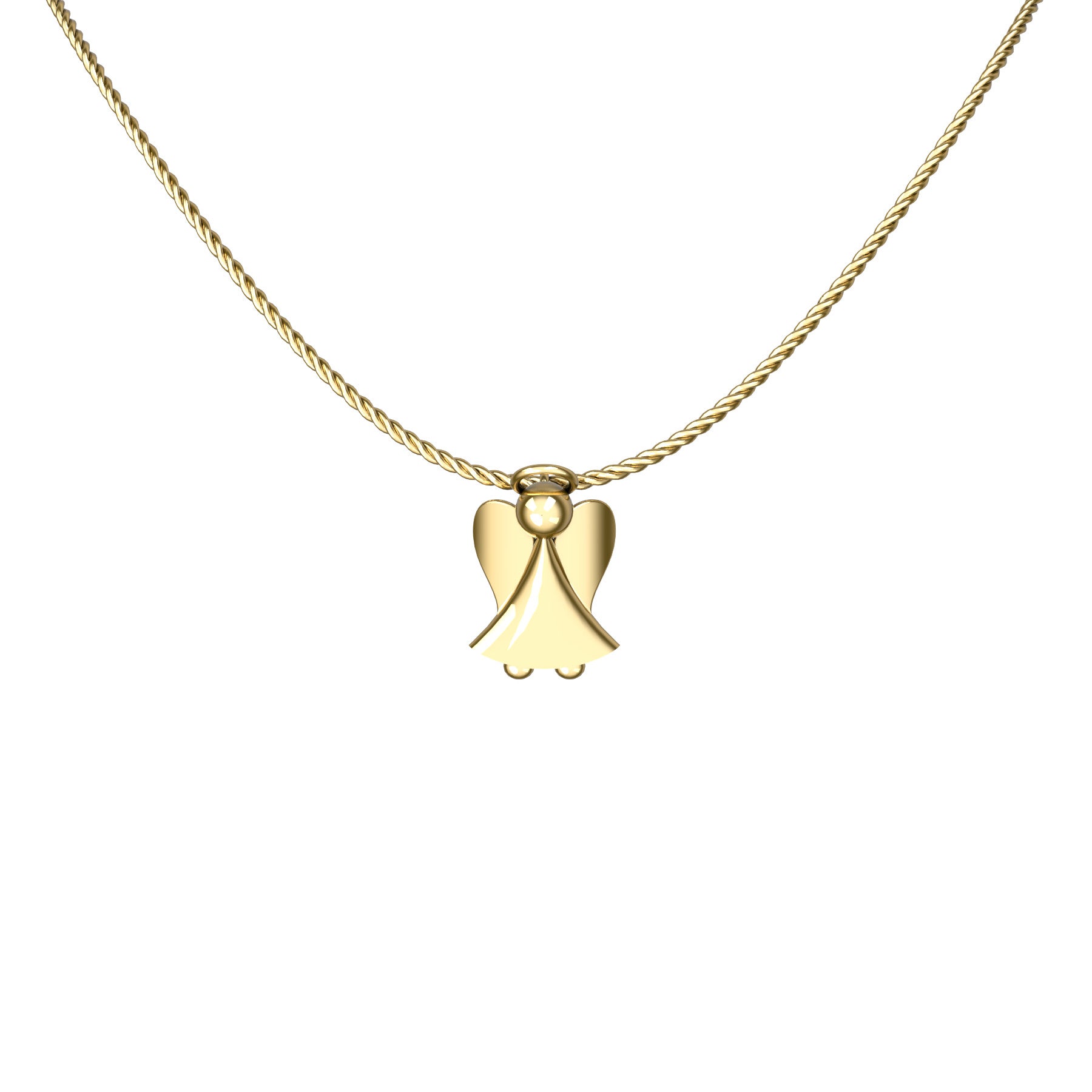 my guardian angel pendant, 18 K yellow gold, weight about 3,5 g (0.12 oz) size 13,4x19,3 mm