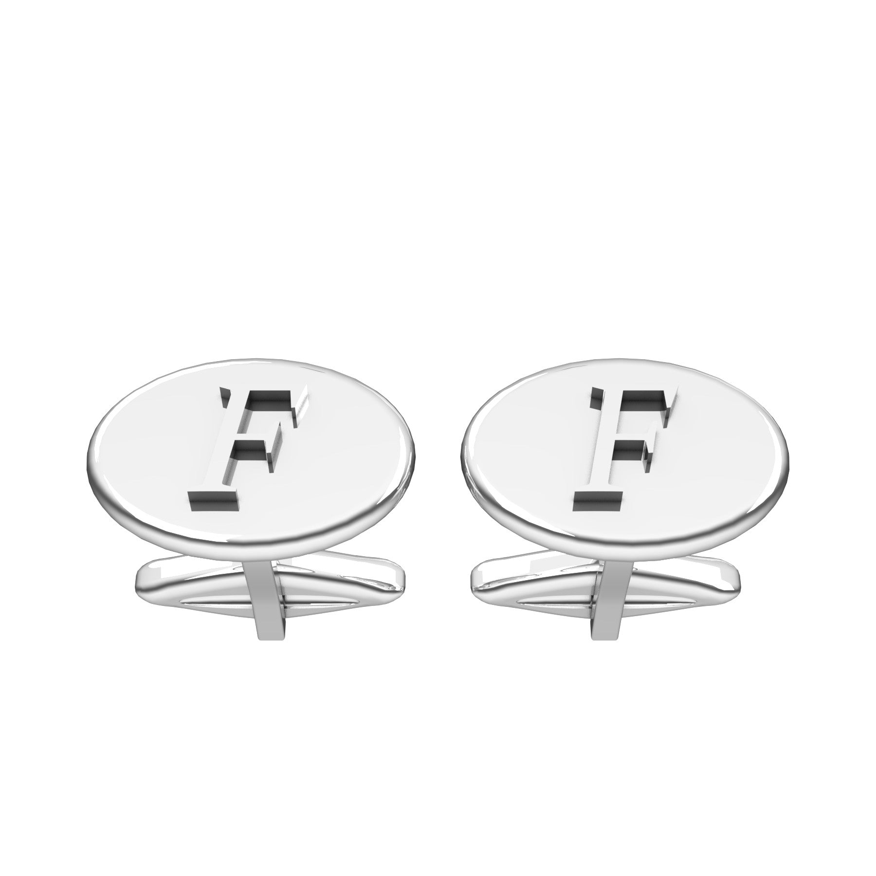 oval cufflinks, sterling silver,  weight about 9,00 g (0.31 oz) size 13x18x3 mm 