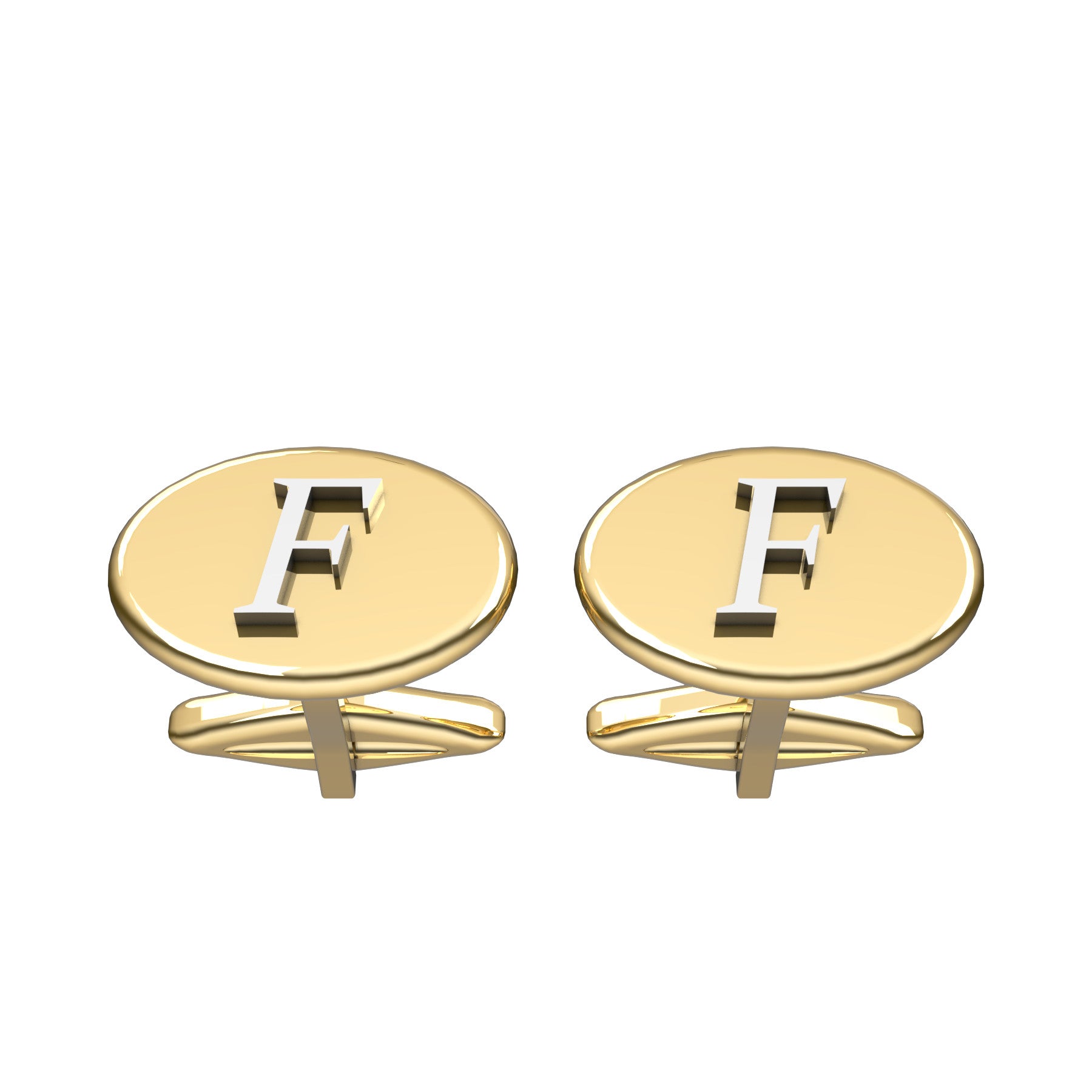 oval cufflinks, 18 K yellow gold, weight about 13,2 g (0.47 oz) size 13x18x3 mm