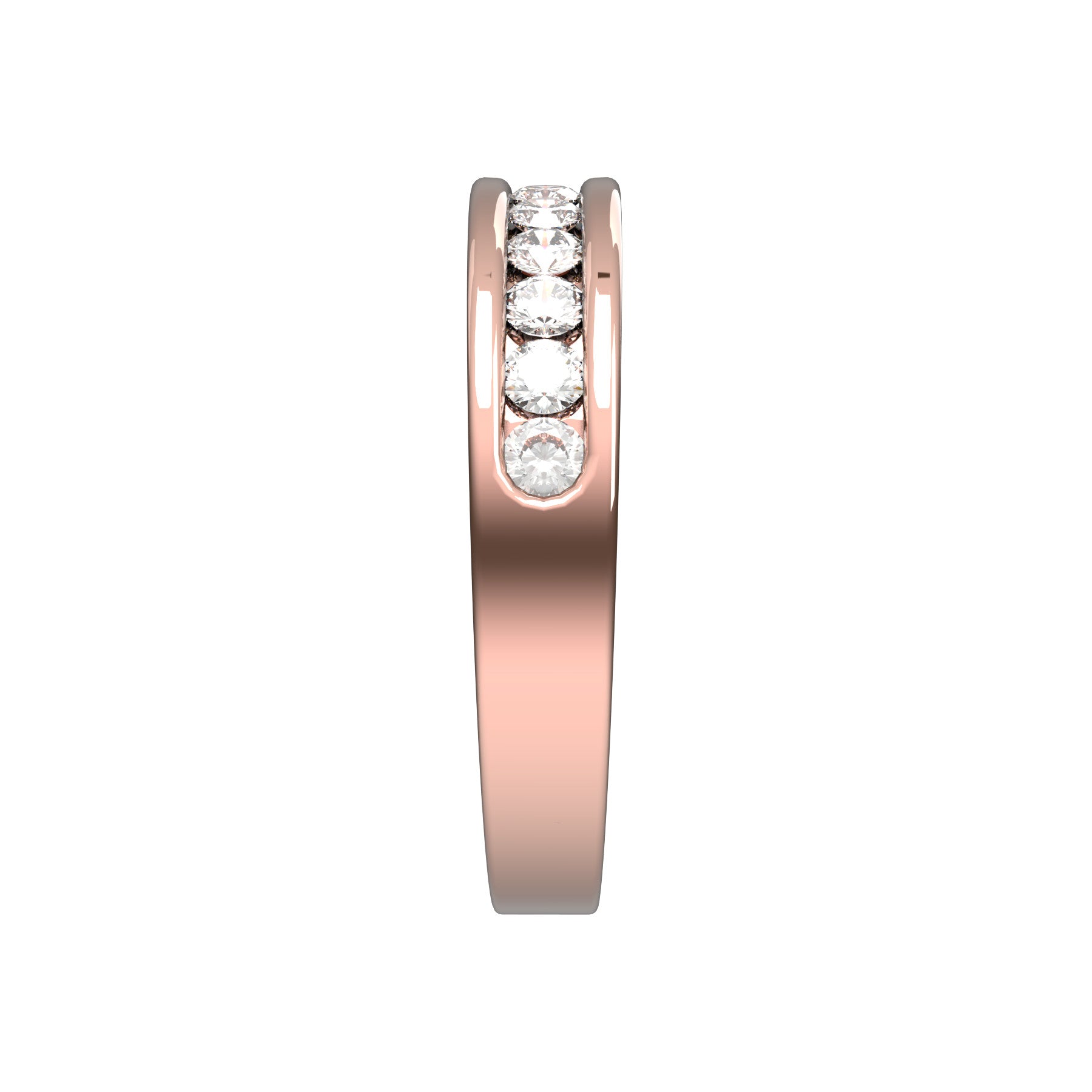 Perpetual half wedding band, 4,00 mm