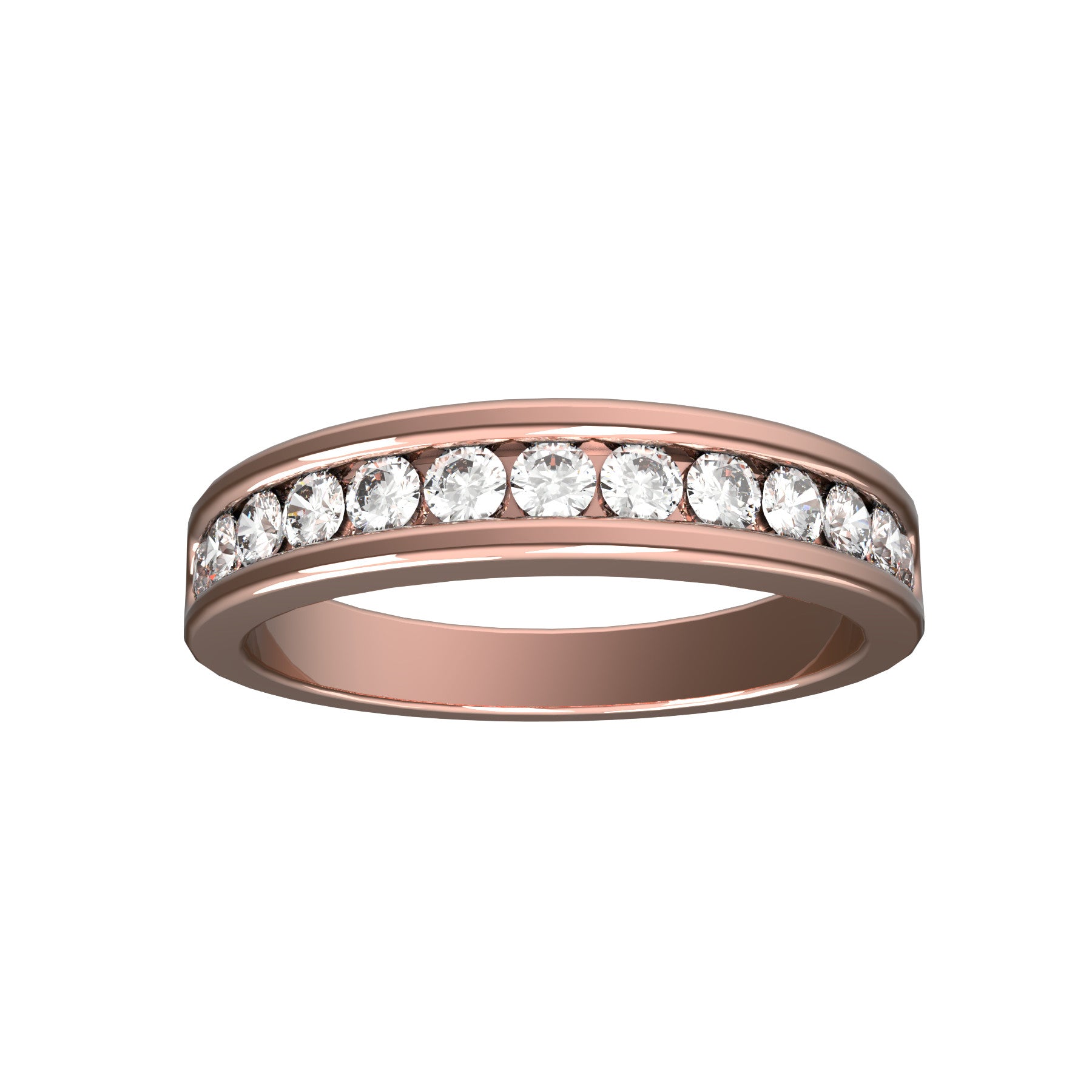 Perpetual half wedding band, 4,00 mm