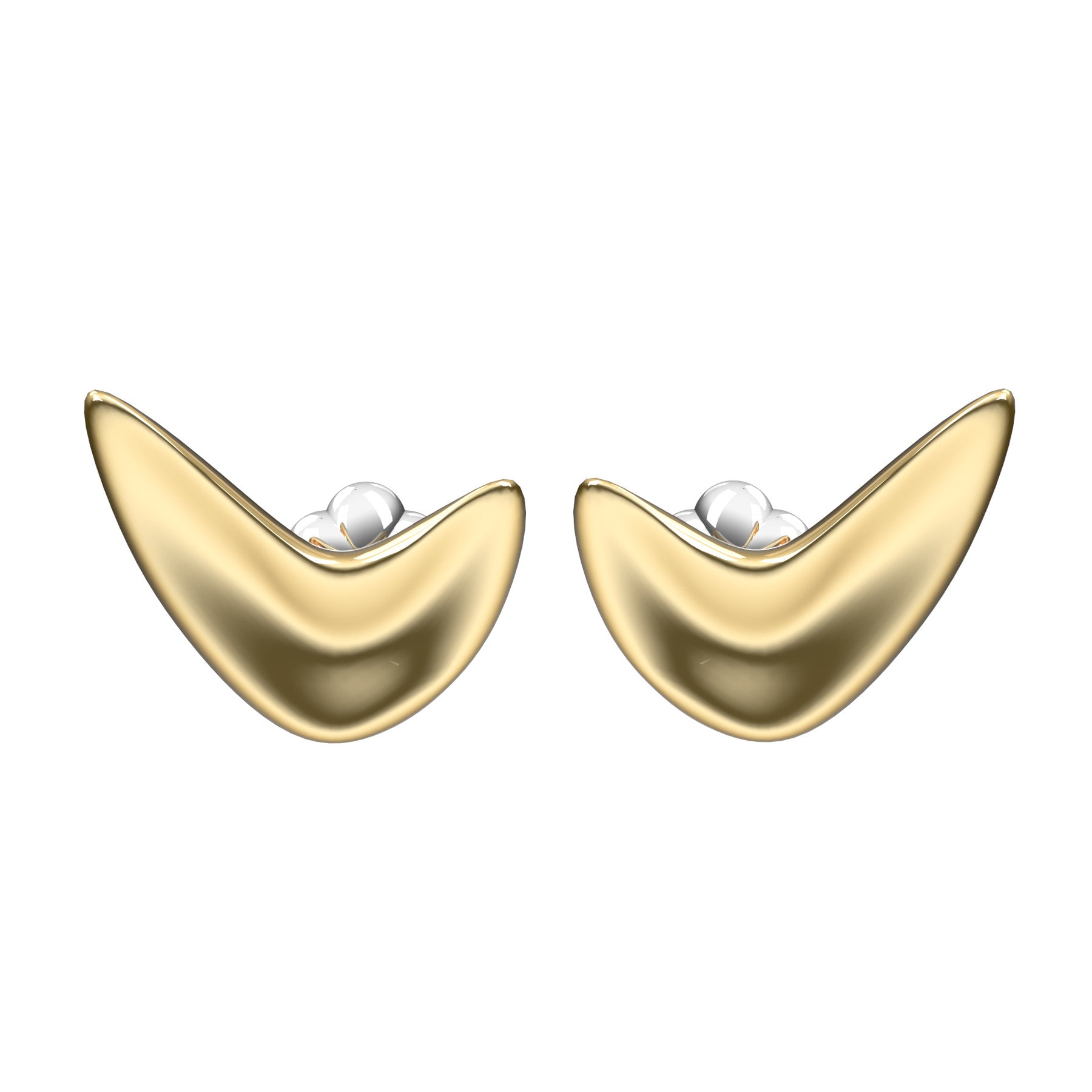 lobe earring, 18 K yellow gold, weight about 10,6 g. (0.37 oz) size 23x19x6 mm