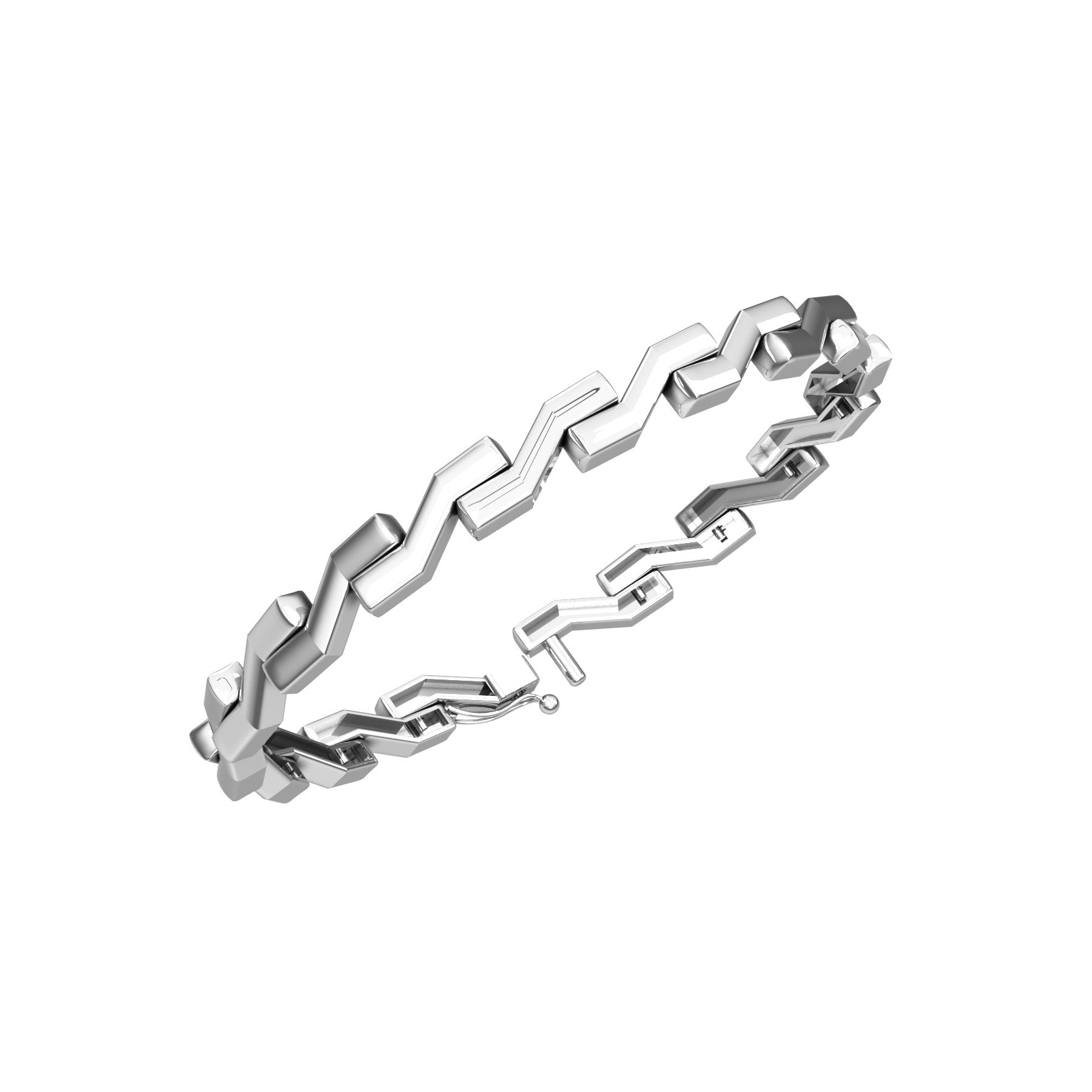 snake link bracelet, sterling silver, width 6,0 mm