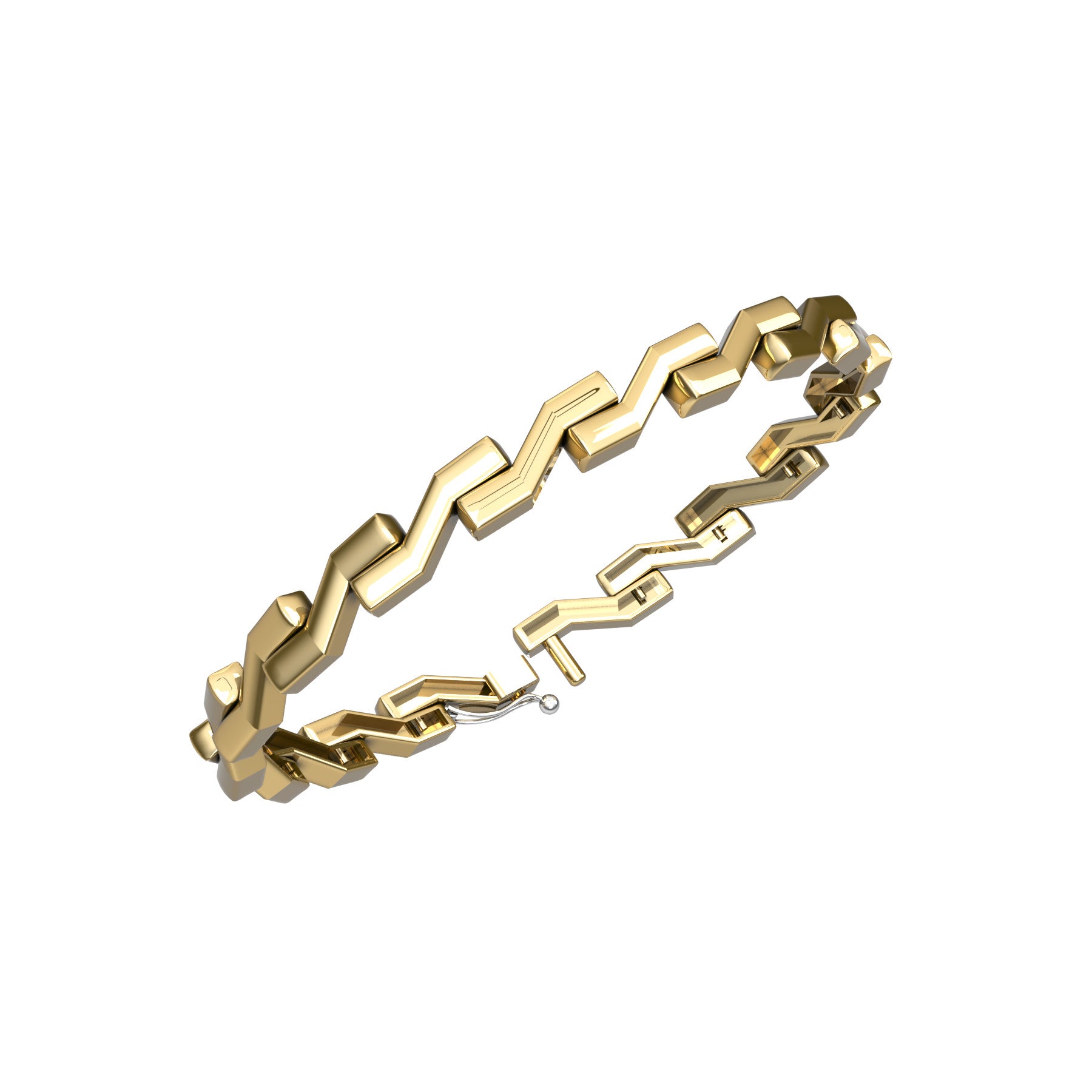 snake link bracelet, 18 K yellow gold, width 6,0 mm