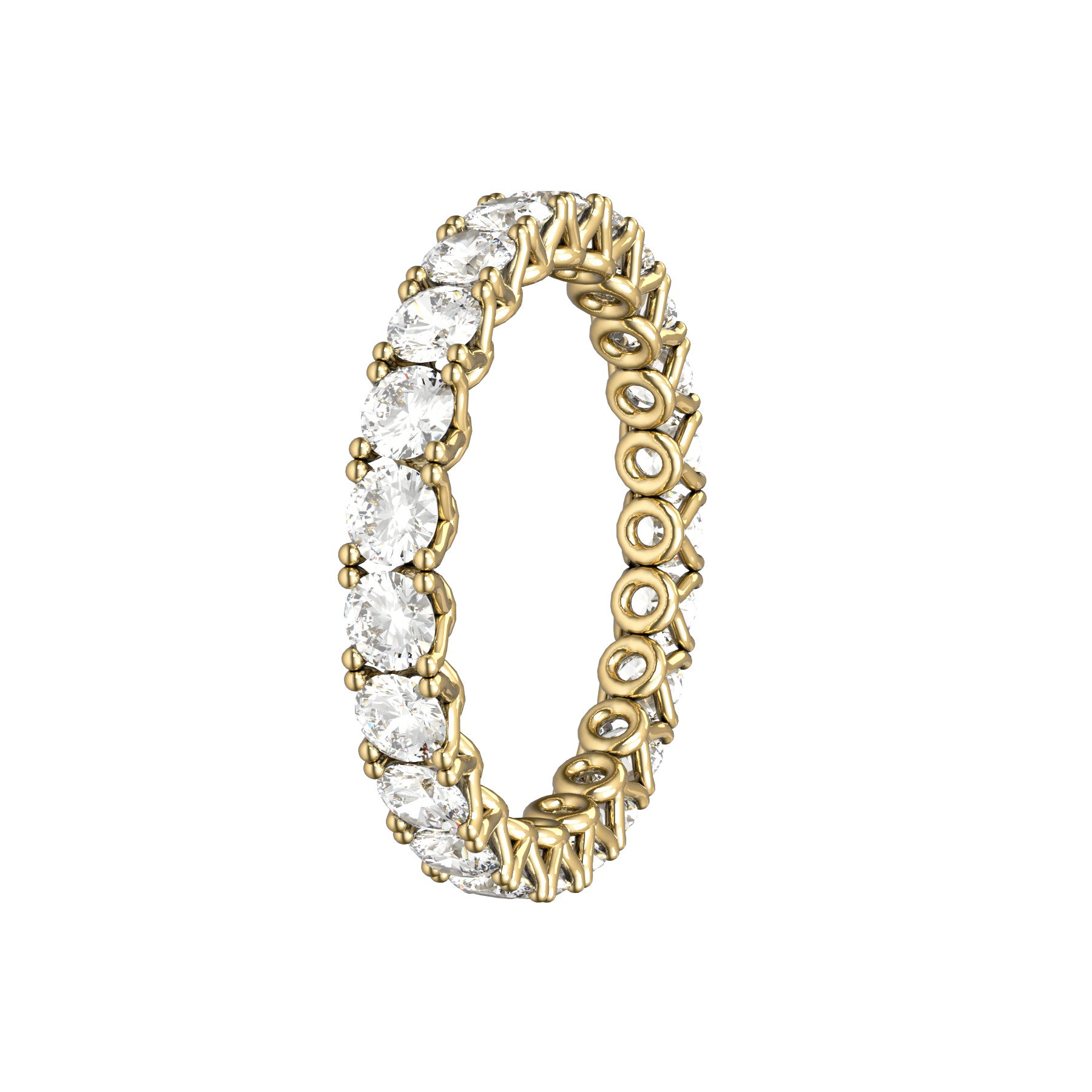 sweet hearts wedding band, 18 K yellow gold, 0,07 natural diamonds, weight about 1,7 g. (0.06 oz), width 2,65 mm